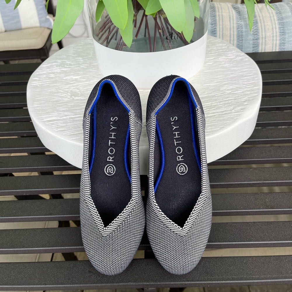 Rothy’s Birdseye Black & White Flat